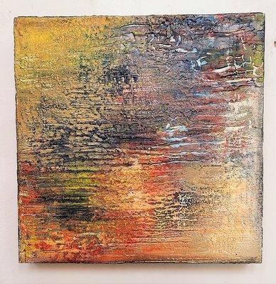 COLUMNAR VII, 16" x 16" encautic/ board