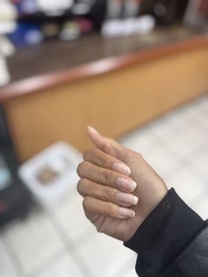 Had to cut them down because he didn't offer to cut or shape!