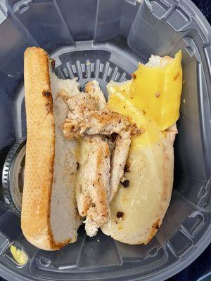 Overpriced Chicken Cheesesteak. Fire the cook.