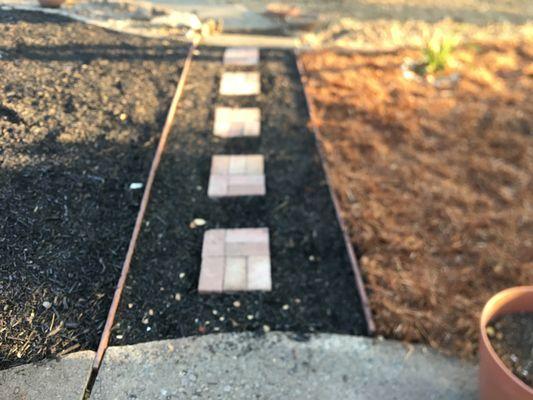 Beginning installation of landscape Garden.