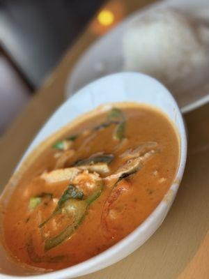 Red curry and rice