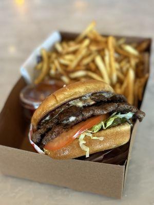 Double smash burger.