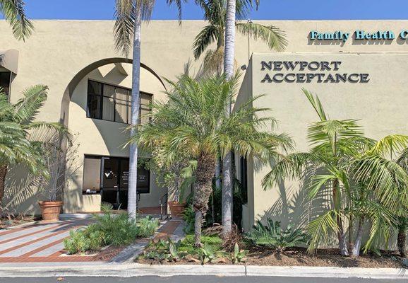 Our office building. We're inside at the back of the main lobby.