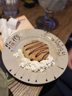 Happy birthday- but it wasn't his birthday lol