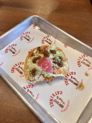 Courtesy tostada - so yum!