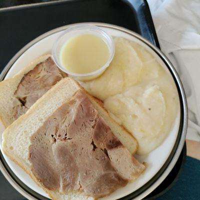Open-faced turkey sandwich?