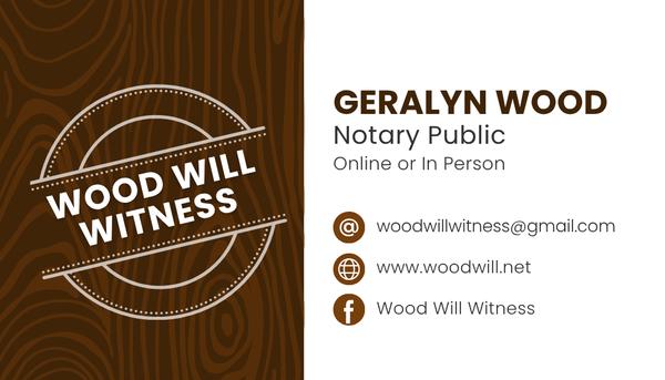 Wood Will Witness