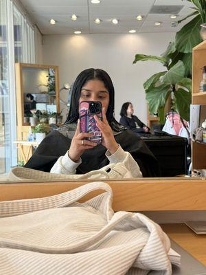 During the straightening