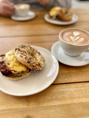Breakfast Sando with mocha