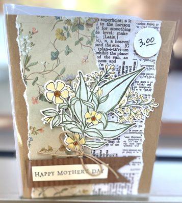 Handmade Mother's Day Card made by locals I purchased for $3.00!