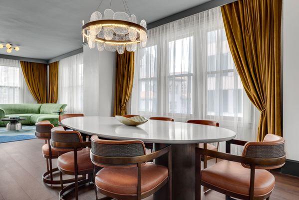 The Professor Edgar A. Roger Presidential Suite Dining Area