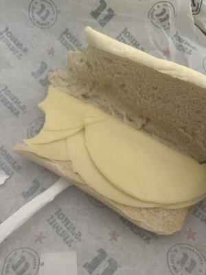 my sandwhich they only put cheese on