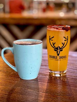 Warm cider and cold cider