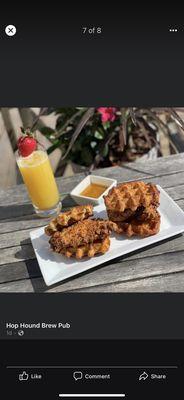 The chicken and waffles on Facebook and they look amazing!!