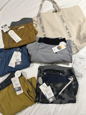 Vuori men's shorts and a free Vuori bag with $150 purchase! LOVE!