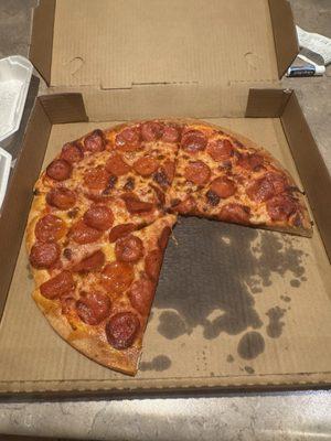 Couldn't wait to leave Pizzarama before I could eat two slices before getting home