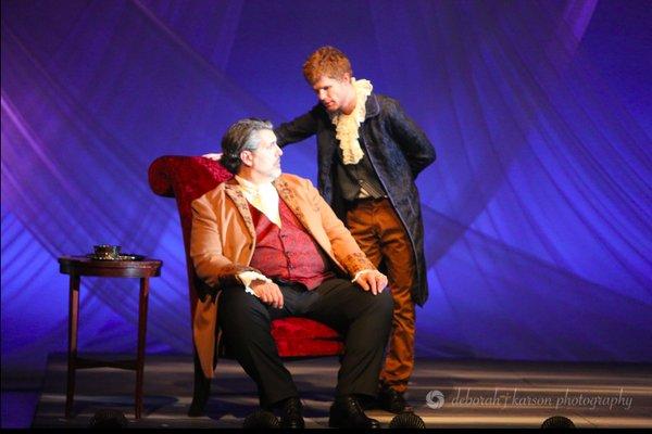 Paul Romanello and Nicholas Tyler Corbin in the SOOP Acting Company production of AMADEUS