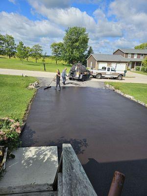 After Jo's sealcoating compared to Premier asphalt