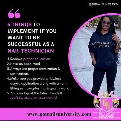 Become a successful nail tech