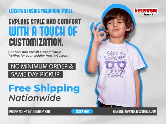 Style & Designs are rare to find with comfort. On iCustom you can customize baby toddler with Style Design & Comfort