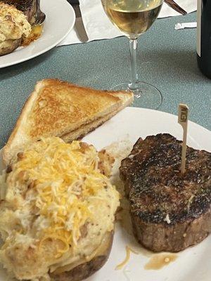 Sat night filet dinner yum