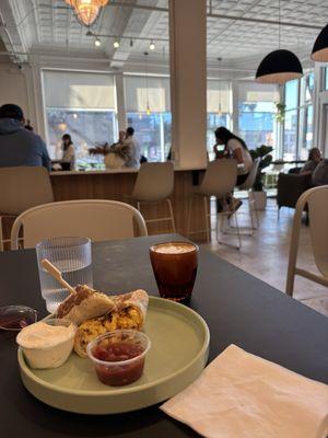 Nice, clean open area to dine in.