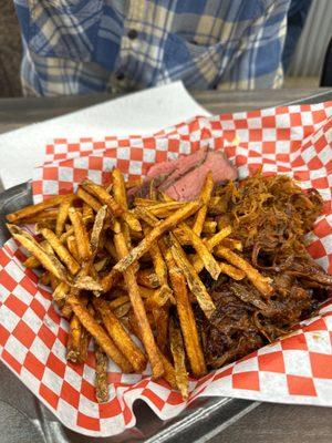 Fries brisket Pulled Pork Tri típ