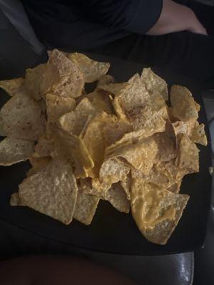 So annoyed with this. The top chips had cheese only put it in the oven to warm up because it was refrigerated cold