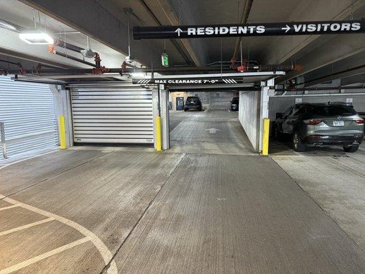 Unsecured parking garage