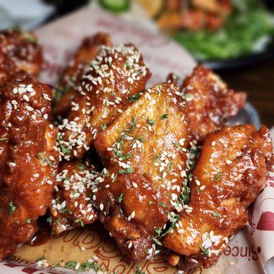 Honey soy glazed chicken wings