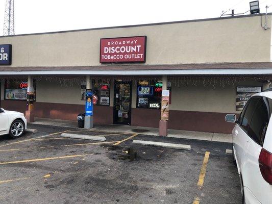 This is the outside along with the one in liquor store they probably own as well!