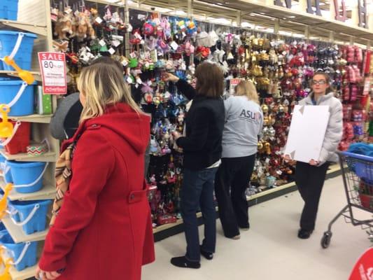 People going crazy for 80% off Christmas items.