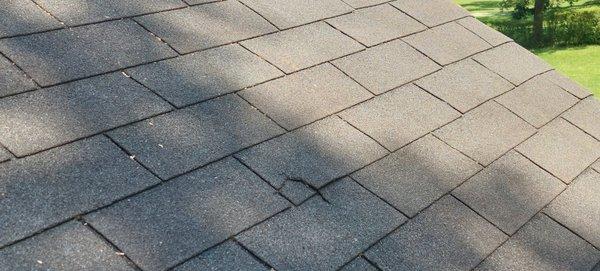 Limb punched through roof and roof decking