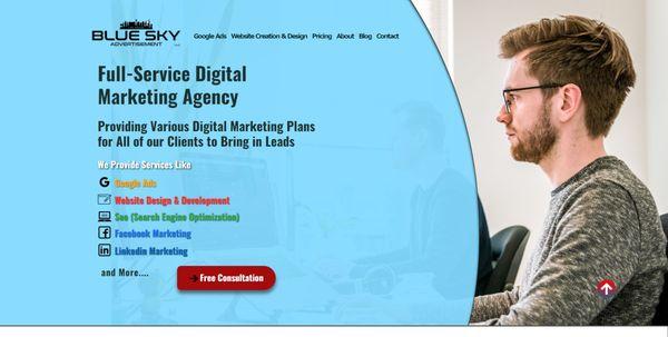 Blue Sky Advertisement