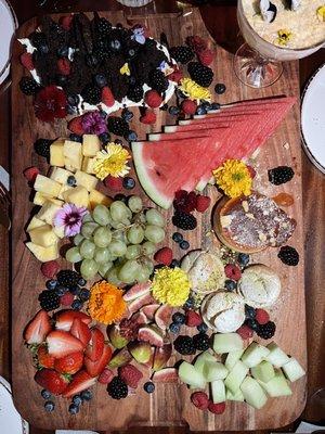Delicious and very pretty fruit board