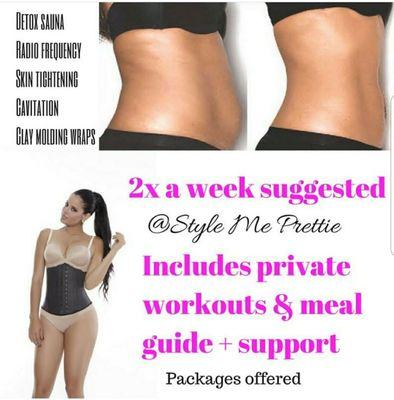 Skin tightening treatments and body wraps #radiofrequency #cavitation #noninvasivelipo #charlottehair #pinevillenc #rockhillsc #pinevillenc