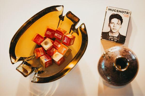 Curated billiard room table