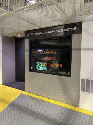 Front of store. Inside of Grand garage