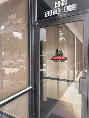 Space coast forklift front door