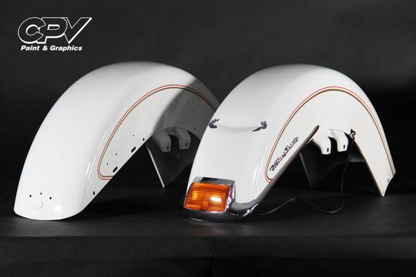 Painted replacement fender to match original that was damaged beyond repair.