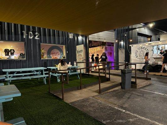 Vacancy Brewing's patio area