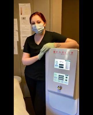 Britney Lynn with our Scarlet Machine