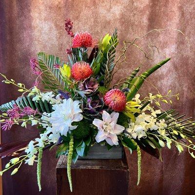 Tropical floral arrangement