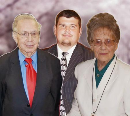 President emeritus Amelia Lucille Hall an Organist Donald Warren Friend an Organist Matt Love