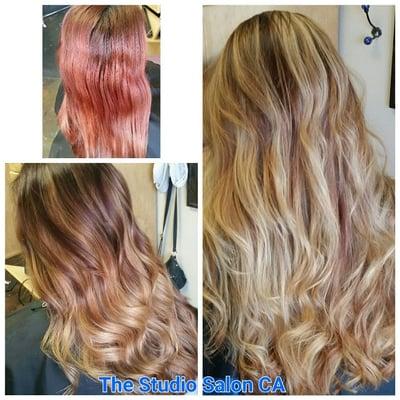Corrective color 2nd process. Balayage or handpainting