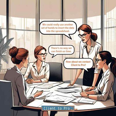 Client to Pro can be apart of your team! Let us input the data while you focus on the strategy. Call us today: 618-929-5626