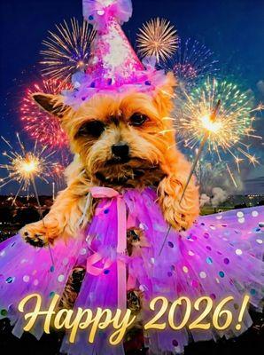 Evie is wishing you a Fur-Tastic New Year!
Don't forget to call us at (708) 839-4775 or visit our website for our holiday deals!