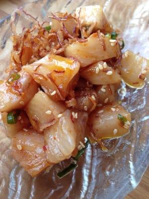 Marinated hamachi $11