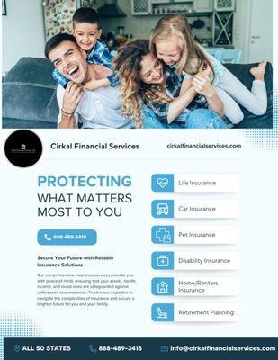 Insurance is a Critical Asset for All Families! Get with Us Today!