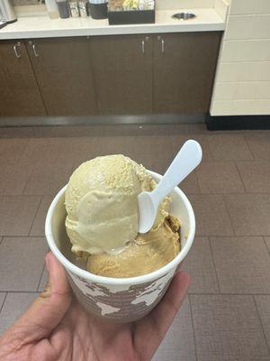 Pistachio and espresso gelato